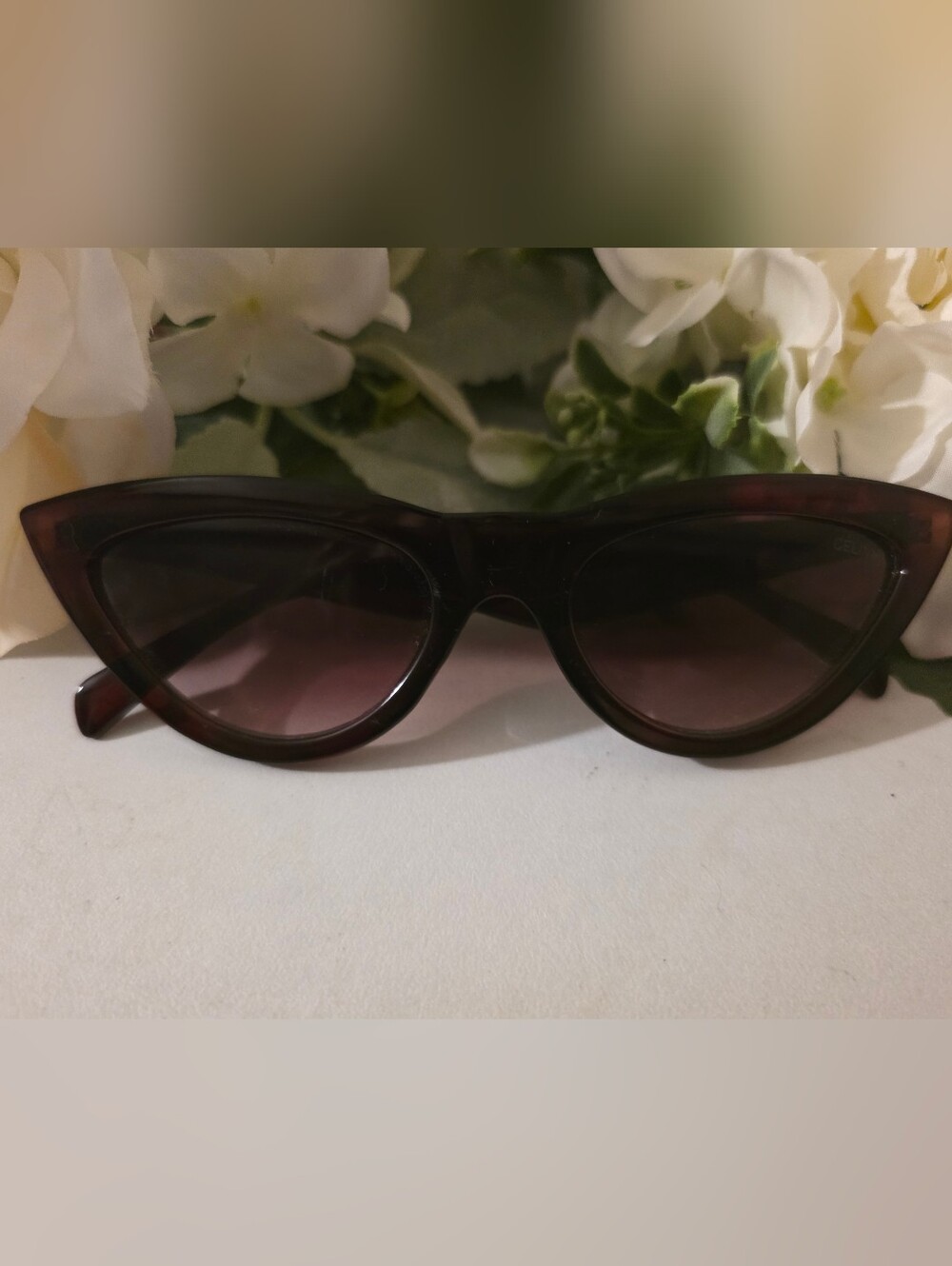 Celine Oversized Cat-Eye Sunglasses in Dark Tortoise